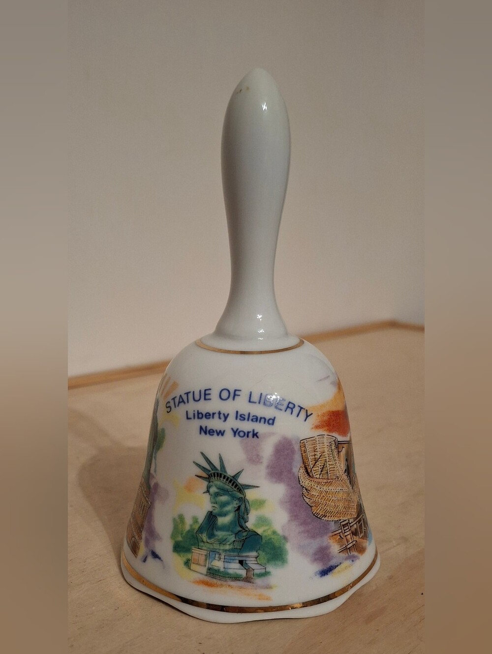 Vtg 1986 Reutter Porzellan Germany Statue of Liberty Centennial Porcelain Bell
